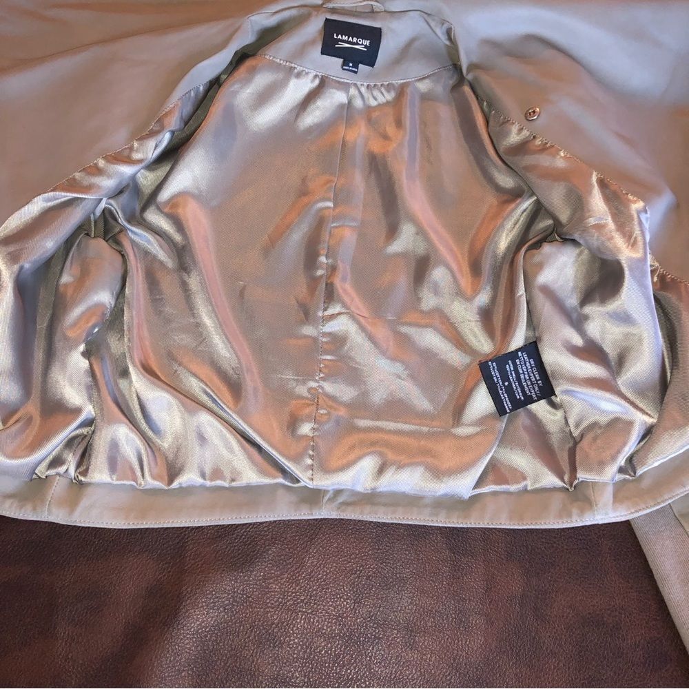 Lamarque Crop Leather Jacket - Picture 7 of 16